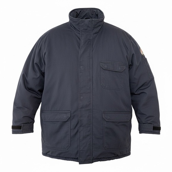 Bulwark Mens JLP8 NV7Flame-Resistant Navy Insulated Jacket 4XL LN Arc Parka Blue